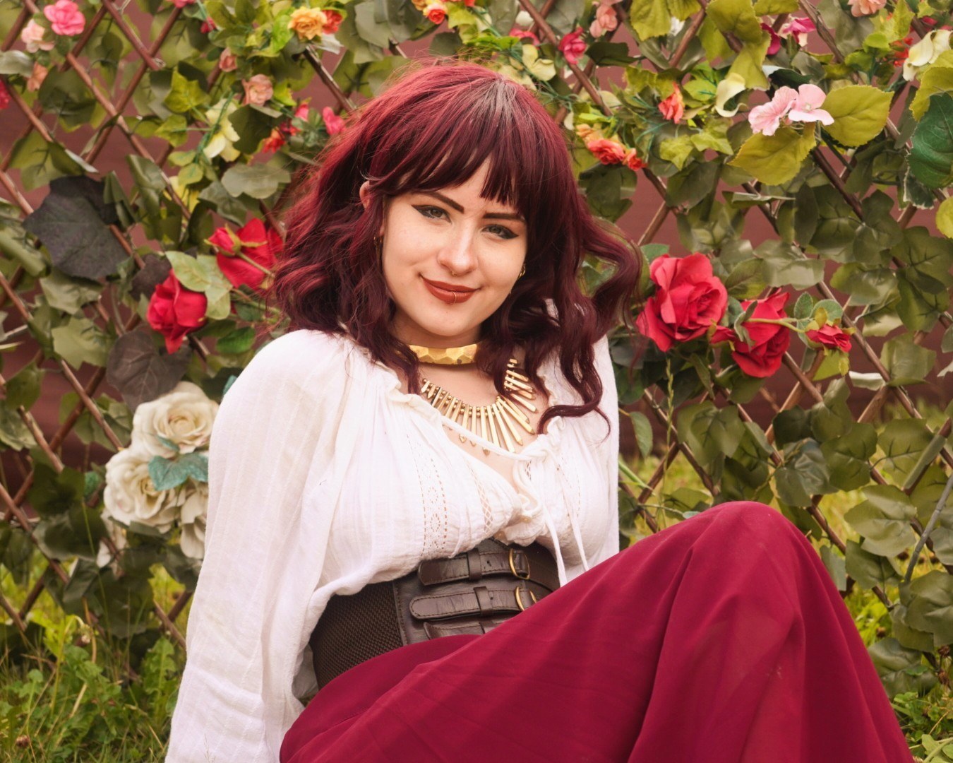 A portrait among the roses