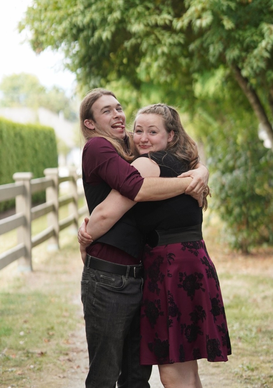 A playful embrace